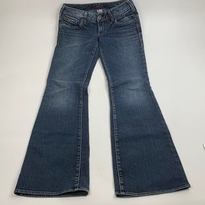 Silver Jeans Aiko Bootcut Size 28 Dark wash denim with stretch
